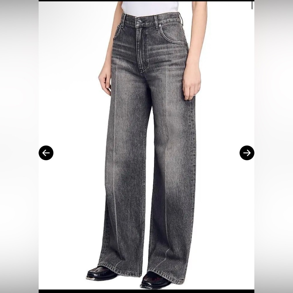 Sandro Charcoal Flare Jeans